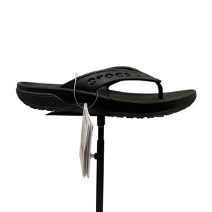 Crocs Baya II Womens Flip Flop Sandals Size 9 Black Lightweight Flexible Comfort